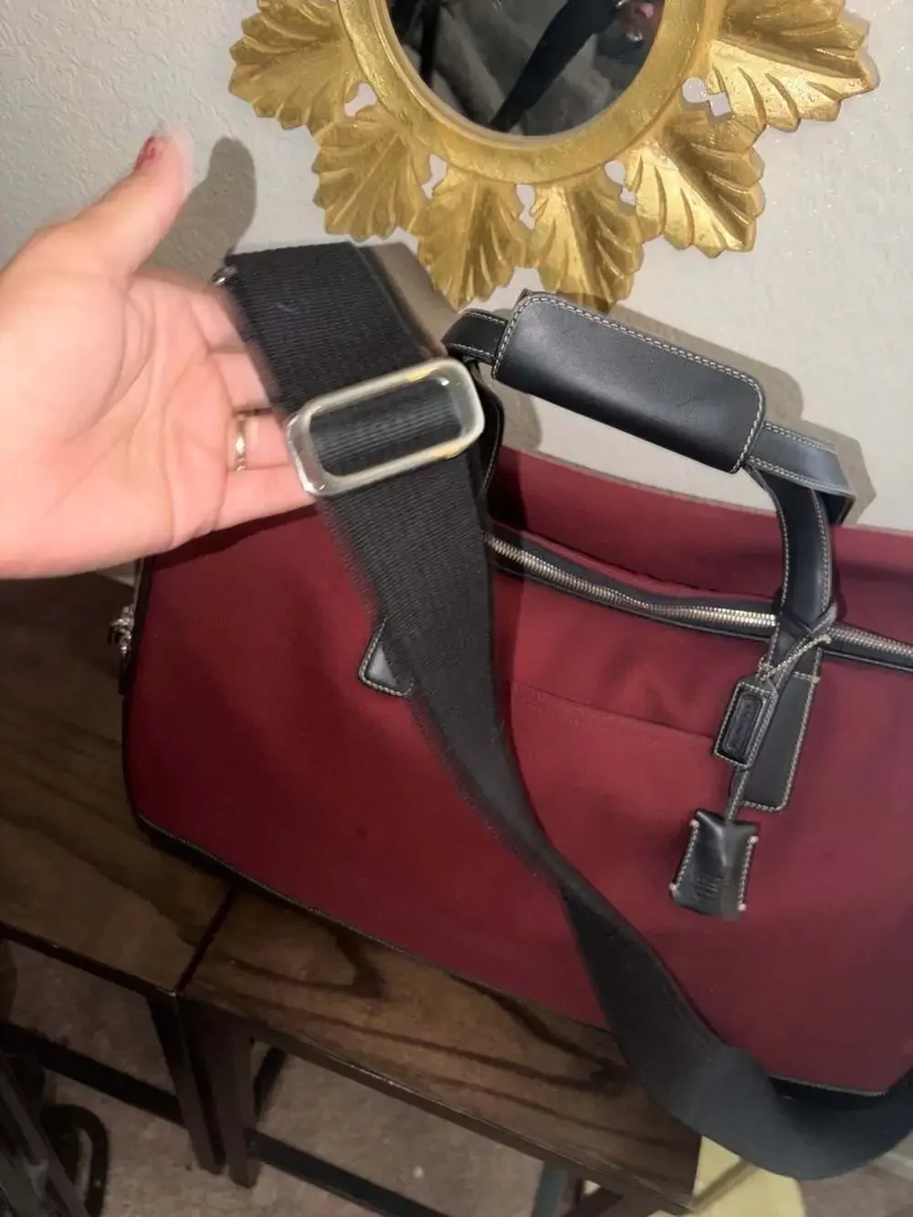 Coach Leatherware Canvas and Leather Weekender Travel Bag